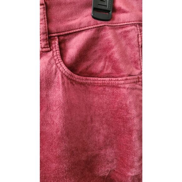 Loft 552423 Women's size 32/14 Maroon Velvet Wide Leg Trousers Pants (C4) - Picture 5 of 8